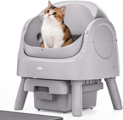 PETPIVOT AS11 Open-Top Self Cleaning with Safety Protection Automatic Cat  Litter Box, Dark Grey - Chewy.com