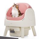 PetPivot AS11 Open-Top Self Cleaning with Safety Protection Automatic Cat Litter Box, Pink