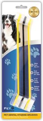 Pet Republique Dog Dual-Side Design Large & Small End Toothbrush, 3 count