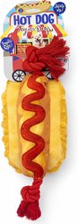 Bow Wow Squeaky Crinkle Hot Dog Plush Dog Toy