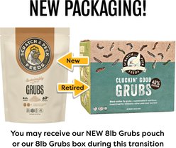 Scratch and Peck Feeds Chicken & Duck Supplemental Treat Dried Black Soldier Fly Larvae Grubs, 8-lb pouch slide 2 of 9