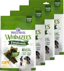 WHIMZEES Freshzees Medium Dental Dog Treats, 46 count bundle