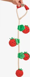 the furryfolks Cherry Tomato Nosework Plush & Tug Dog Toy