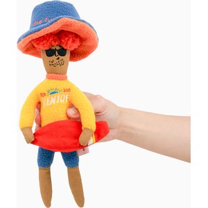 the furryfolks Surfer Hooman Nosework Plush Dog Toy