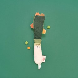the furryfolks Green Onion Nosework Plush Dog Toy slide 2 of 8