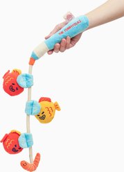 the furryfolks Fishing Nosework & Tug Plush Dog Toy