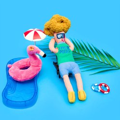 the furryfolks Flamingo Hooman Nosework Plush Dog Toy slide 2 of 9