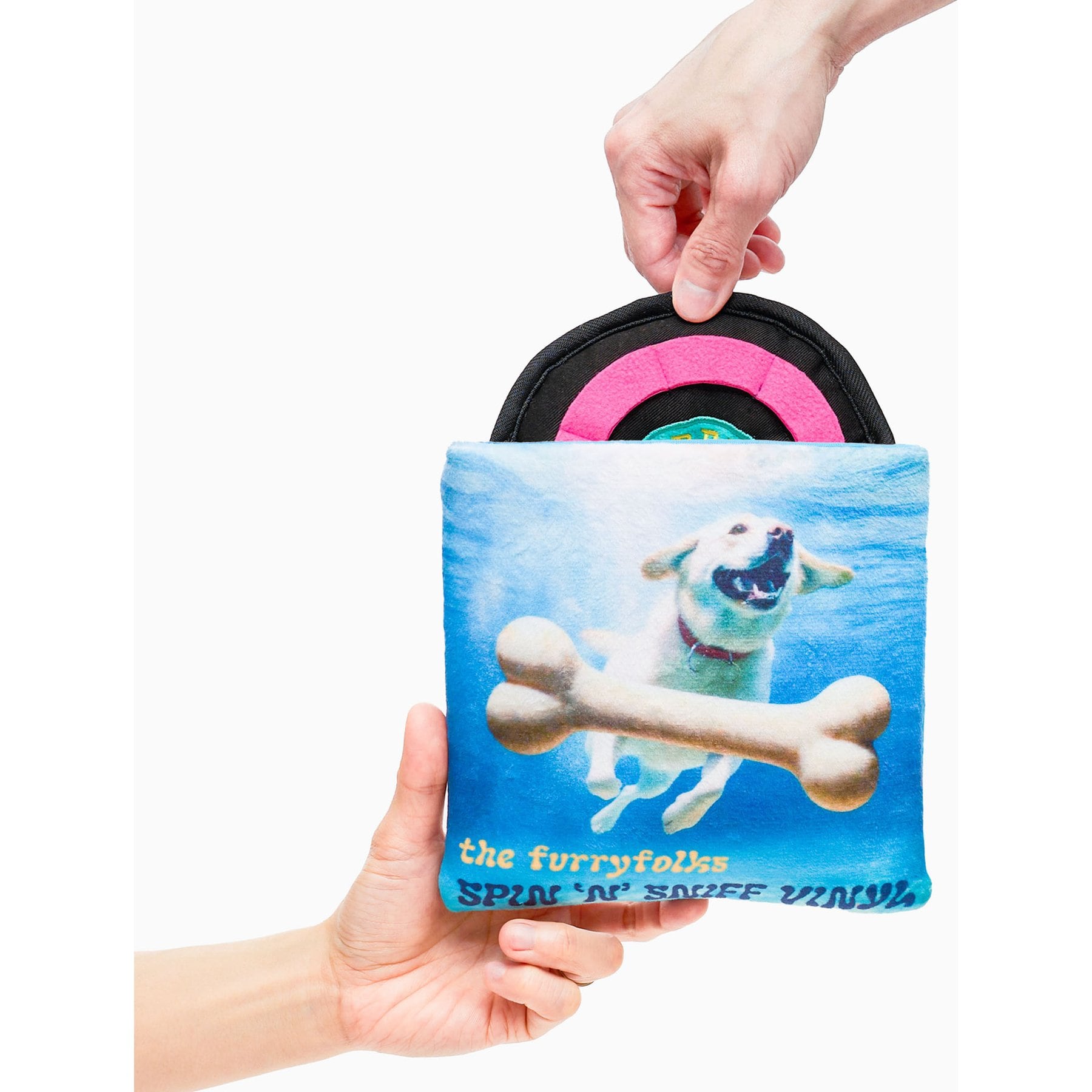the furryfolks Vinyl Nosework Plush Dog Toy