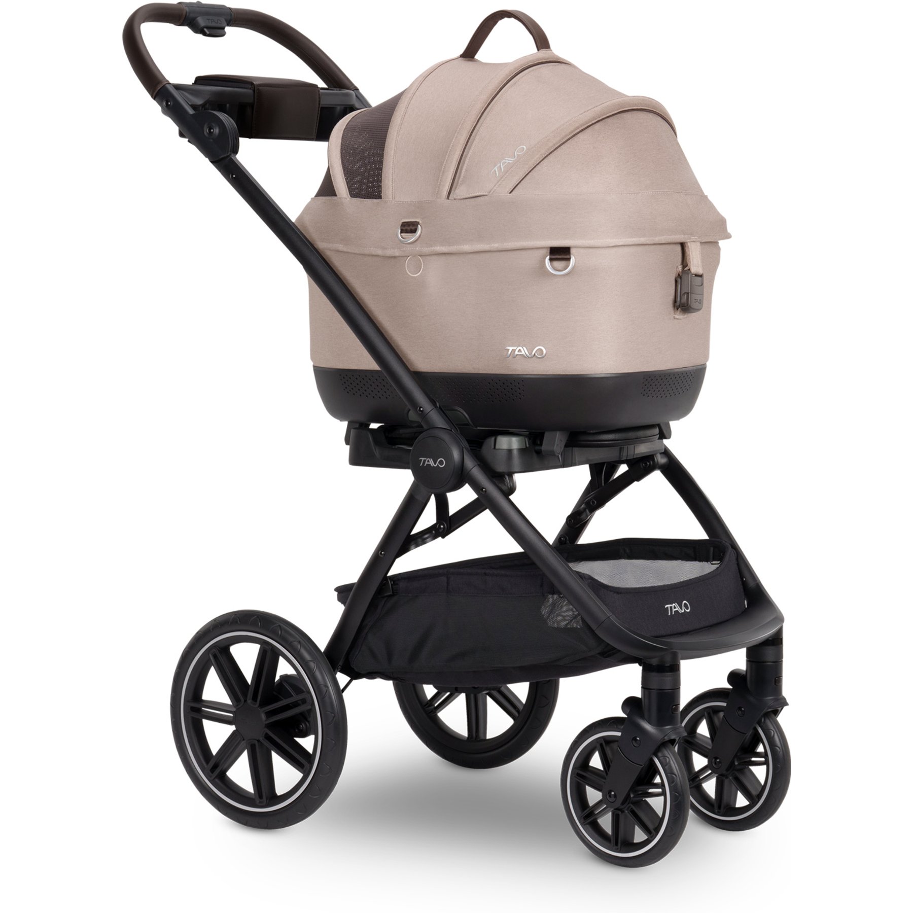 Tavo Pets Maeve iso Travel System Dog & Cat Car Seat, Fawn, iso5x