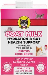 Brutus Broth Gut Health Support Goat Milk All-Natural Cat Food Topper, 16-fl oz