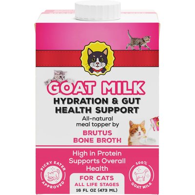 Brutus Broth Brutus Broth Gut Health Support Goat Milk All-Natural Cat Food Topper, 16-fl oz