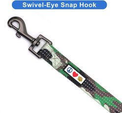 Pawtitas Nylon Reflective Dog Leash, Camouflage Green, X-Small/Small: 6-ft long, 5/8-in wide slide 2 of 7