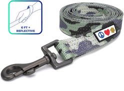 Pawtitas Nylon Reflective Dog Leash, Camouflage Grey, X-Small/Small: 6-ft long, 5/8-in wide slide 2 of 7