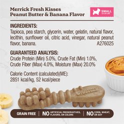 Merrick Fresh Kisses Peanut Butter & Banana Small Dental Dog Treats, 36 count slide 2 of 7