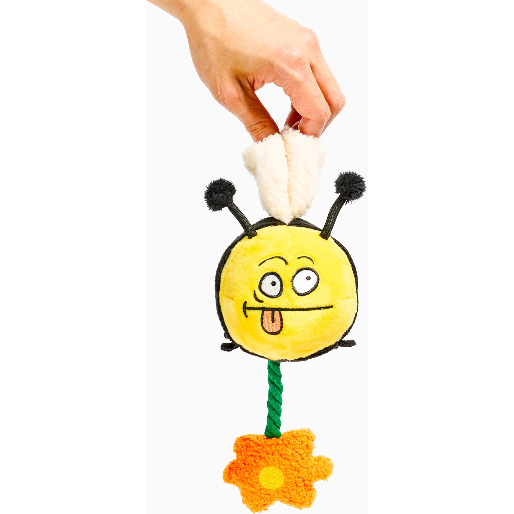 the furryfolks Bee Happy Nosework Plush Dog Toy