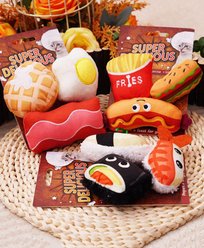 NonoPets Interactive Crinkle Sushi Theme Tough Chew Plush Cat Toy, 3 count slide 2 of 4