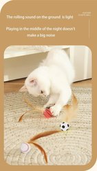 NonoPets Sports-Themed Elastic Feather Exercise Ball Cat Toy Set slide 2 of 5
