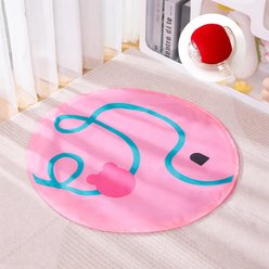 NonoPets 2-in-1 Interactive Smart Rolling Ball with Hide & Seek Play Mat Electronic Motion Cat Toy, Pink