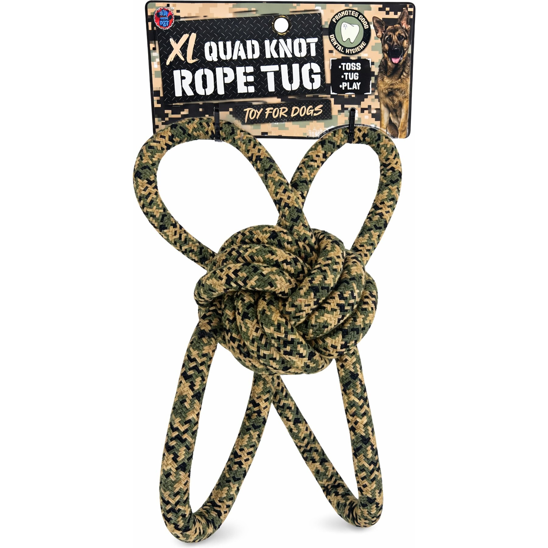 Bow Wow Camo Rope Lots O' Loops Dog Toy