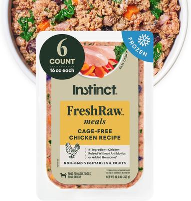 Instinct FreshRaw Meals Grain-Free Cage-Free Chicken Recipe Dog Food, 16-oz, case of 6