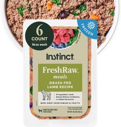 Instinct FreshRaw Meals Grain-Free Grass-Fed Lamb Recipe Dog Food, 16-oz, case of 6