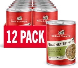 Stella & Chewy's Gourmet Stew Cage-Free Duck with Carrots & Spinach Grain-Free Wet Dog Food, 12.5-oz can, case of 12