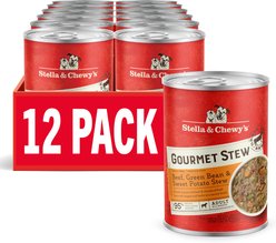 Stella & Chewy's Gourmet Stew Beef with Green Beans & Sweet Potatoes Grain-Free Wet Dog Food, 12.5-oz can, case of 12
