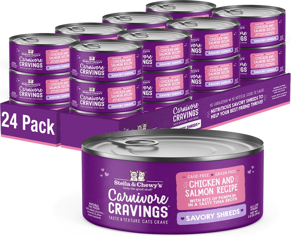 STELLA & CHEWY'S Savory Shreds Chicken & Salmon Flavored Shredded