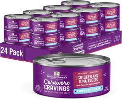 Stella & Chewy's Purrfect Pate Chicken & Tuna Flavored Pate Wet Cat Food, 2.8-oz can, case of 24