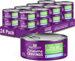 Stella & Chewy's Purrfect Pate Duck & Chicken Flavored Pate Wet Cat Food, 2.8-oz can, case of 24