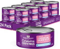 Stella & Chewy's Purrfect Pate Chicken & Salmon Flavored Pate Wet Cat Food, 2.8-oz can, case of 24
