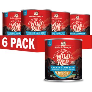Stella & Chewy's Wild Red Grain-Free Chicken & Lamb Stew Wet Dog Food, 10-oz can, case of 6