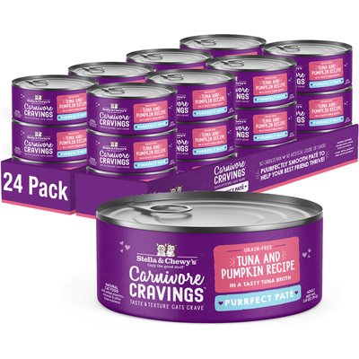 Stella & Chewy's Stella & Chewy's Purrfect Pate Tuna & Pumpkin Flavored Pate Wet Cat Food, 2.8-oz can, case of 24