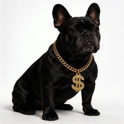 NonoPets Luxury Cuban Adjustable Link Chain Dog & Cat Collar with Dollar, Gold, Small: 8.7 to 11-in neck, 1/2-in wide slide 2 of 3