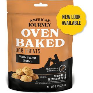 American Journey with Peanut Butter Grain-Free Oven Baked Crunchy Biscuit Dog Treats (NEW LOOK AVAILABLE), 8-oz bag slide 1 of 8