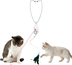 Shele E7 Smart Door-Clip Automatic Exercise Feather & Laser Interactive Cat Toy