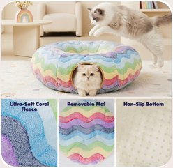 Happy & Polly Sun Nest Retreat Rainbow Striped Tunnel Cat Toy slide 2 of 9