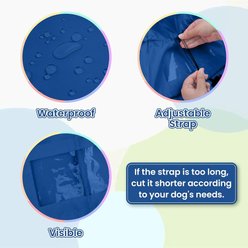 NANAKI Adjustable Reusable Waterproof Ear Muffs Snood Protection for Bathing, Grooming, Swimming Dog Shower Cap, Standard, Blue slide 2 of 6