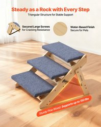 jansno Floded Flat Design Cat & Dog Stairs, Natural, 3 steps slide 2 of 8