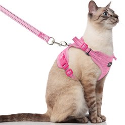 Supet Cat Harness & Leash, Pink, Small: 13.5 to 15.5-in chest slide 1 of 7