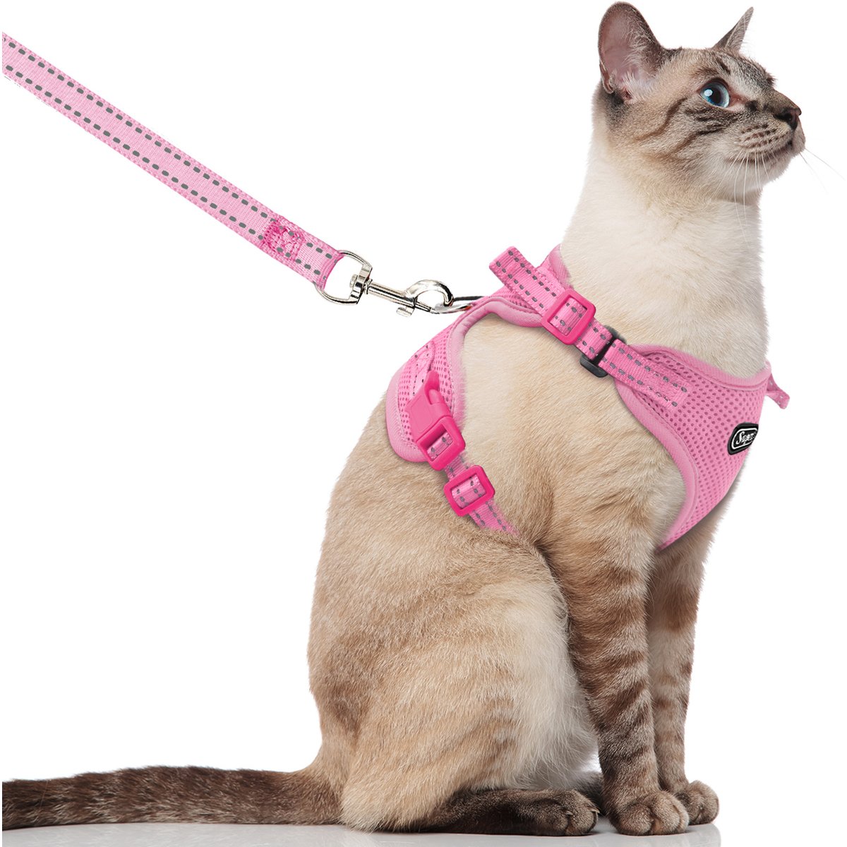 Supet Cat Harness & Leash, Pink, Small: 13.5 to 15.5-in chest