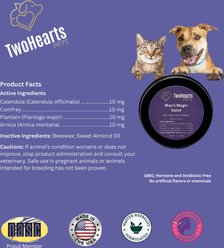 TwoHearts Pets Max’s Magic Salve Skin & Coat Health Ointment Supplement for Dogs & Cats, 2-oz tin slide 2 of 5