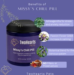 TwoHearts Pets Missy’s Chill Pill Calming Powder Supplement for Dogs & Cats, 4-oz box, 60 count slide 2 of 5