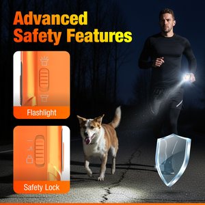 PETSPARX 3X Ultrasonic Portable Device 23-ft Range Dog Bark Deterrent, Orange