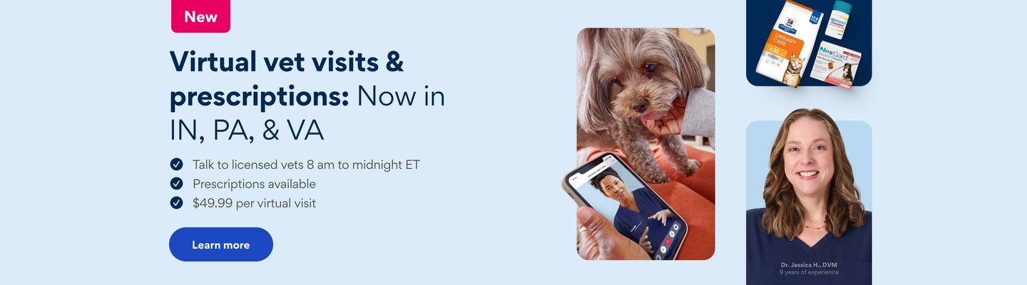 New Virtual vet visits & prescriptions: Now in IN, PA, & VA