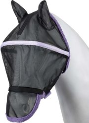 Horze Wire-Framed Horse Fly Mask, Lavender Frost, Medium