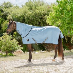 Equinavia Brisk Horse Fly Sheet with Detachable Neck, Light Blue, 78-in