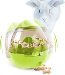 SunGrow Interactive Slow Feeder Treat Dispensing Ball Small Animal Toy for Rabbits & Guinea Pigs