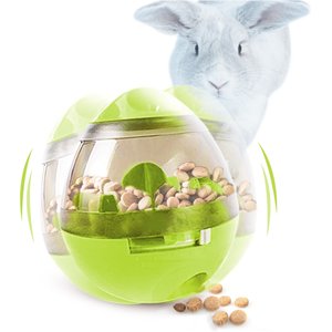 SunGrow Interactive Slow Feeder Treat Dispensing Ball Small Animal Toy for Rabbits & Guinea Pigs