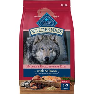 Blue Buffalo Wilderness Salmon Recipe High-Protein Adult Dry Dog Food, 24-lb bag